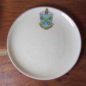 W.H. Goss crested heraldry china vintage See of Gloucester plate (GC050 Grace)